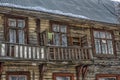 Balcony old wooden house Royalty Free Stock Photo