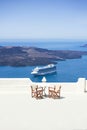 Balcony overlooking mediteranean sea