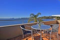 Balcony overlooking water