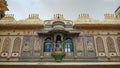 Balcony at the Peacock courtyard, City Palace Museum, Udaipur, Rajasthan Royalty Free Stock Photo