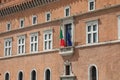 balcony in Piazza Venezia in Rome where the Duce Mussolini with