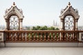 Balcony Railin on white background Royalty Free Stock Photo