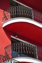 Balcony railing of iron