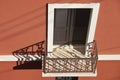 Balcony and red wall, san juan Royalty Free Stock Photo