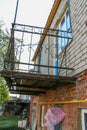 Balcony of a rural house in Novaya Vodolaga