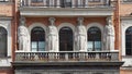 balcony with sculptures, caryatids, St. Petersburg, Russia