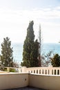 The balcony of sea view Villa Royalty Free Stock Photo