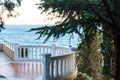 The balcony of sea view Villa Royalty Free Stock Photo