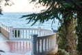 The balcony of sea view Villa Royalty Free Stock Photo