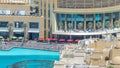 Balcony of shopping mall and pool of fountains in Dubai, United Arab Emirates Royalty Free Stock Photo