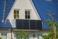 Balcony solar power station eco-friendly to use renewable energy. Royalty Free Stock Photo