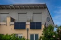 Balcony solar power station eco-friendly to use renewable energy. Royalty Free Stock Photo