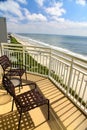 Balcony on Sunny Day at Beach Resort Royalty Free Stock Photo