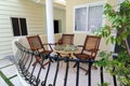 Balcony with Table and Chairs Royalty Free Stock Photo