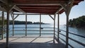 Balcony terrace with view on Adriatic sea near Stoja, Istria Royalty Free Stock Photo