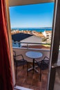 Balcony With View Of Roofs,Sea-Baska Voda,Croatia Royalty Free Stock Photo