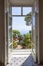 Balcony view from villa Rufolo in Ravello, Italy Royalty Free Stock Photo