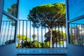 Balcony view from villa Rufolo in Ravello, Panoramic view of the Amalfi Coast Royalty Free Stock Photo