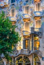 Balconys and Windows of Casa Batllo Royalty Free Stock Photo