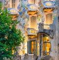 Balconys and Windows of Casa Batllo Royalty Free Stock Photo