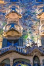 Balconys and Windows of Casa Batllo Royalty Free Stock Photo