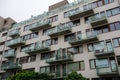 Balconys and windows on fashionable building