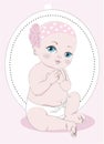 Baby girl photo frame