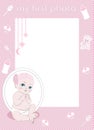 Baby girl photo frame