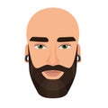 Bald bearded man