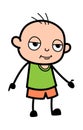 Bald Boy Expressionless Face Cartoon