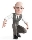 Bald businessman cartoon is ok