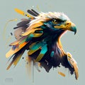 Bald Eagle on abstract background. Vector illustration eps 10. Royalty Free Stock Photo