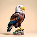 Bald eagle full posture roost challenge Royalty Free Stock Photo