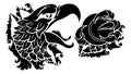 Bald Eagle Hawk Ripping Tennis Ball Mascot Royalty Free Stock Photo