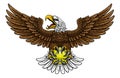 Bald Eagle Hawk Flying Tennis Ball Claw Mascot