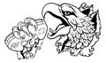 Bald Eagle Hawk Gamer Video Game Controller Mascot Royalty Free Stock Photo