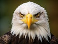 Ai Generated illustration Wildlife Concept of Bald Eagle Head Shot