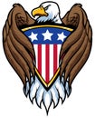 Bald Eagle Holding Shield