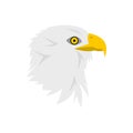 Bald eagle icon in flat style Royalty Free Stock Photo