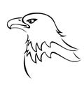 Bald eagle mascot silhouette icon vector Royalty Free Stock Photo