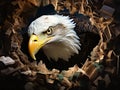 Bald Eagle in money Royalty Free Stock Photo