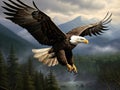 Bald Eagle Spreading Wings Royalty Free Stock Photo