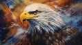 Vibrant Realism: A Stunning Bald Eagle Painting Royalty Free Stock Photo