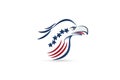 Bald Eagle USA American Flag logo identity brand business card Royalty Free Stock Photo