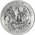 Bald eagle Washington quarter 25 cent coin Royalty Free Stock Photo