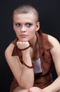 Bald girl 04 Royalty Free Stock Photo