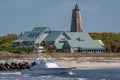 Bald Head Island Lighthouse in daylight Royalty Free Stock Photo