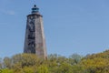 Bald Head Island Lighthouse in daylight Royalty Free Stock Photo