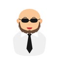 Bald Man with Beard & Sunglasses Avatar