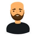 Bald man icon, cartoon style Royalty Free Stock Photo